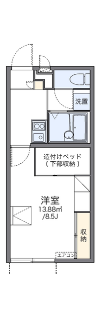 レオパレスシーエスリバー 間取り図