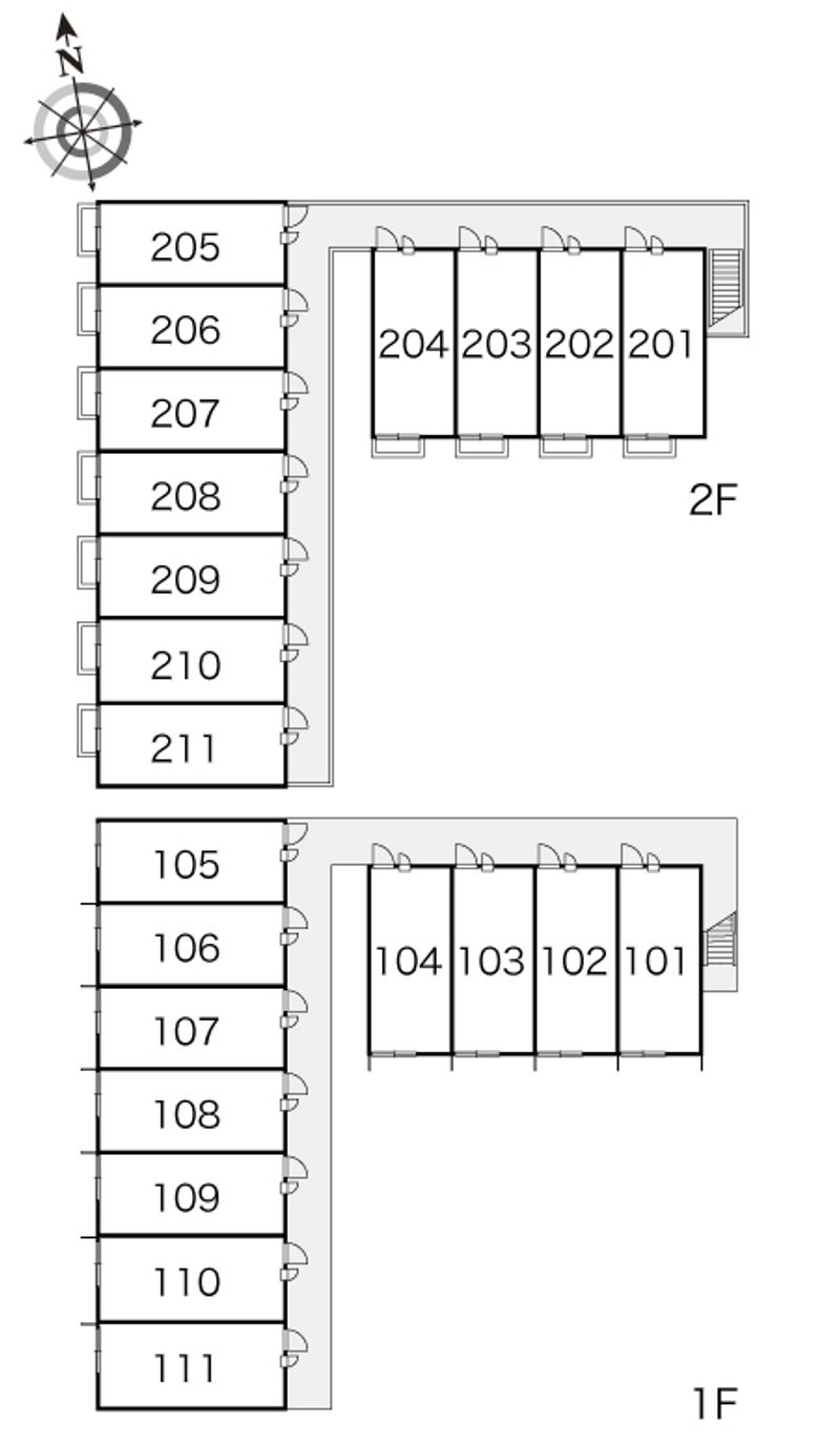 レオパレスデラシネ 間取配置図