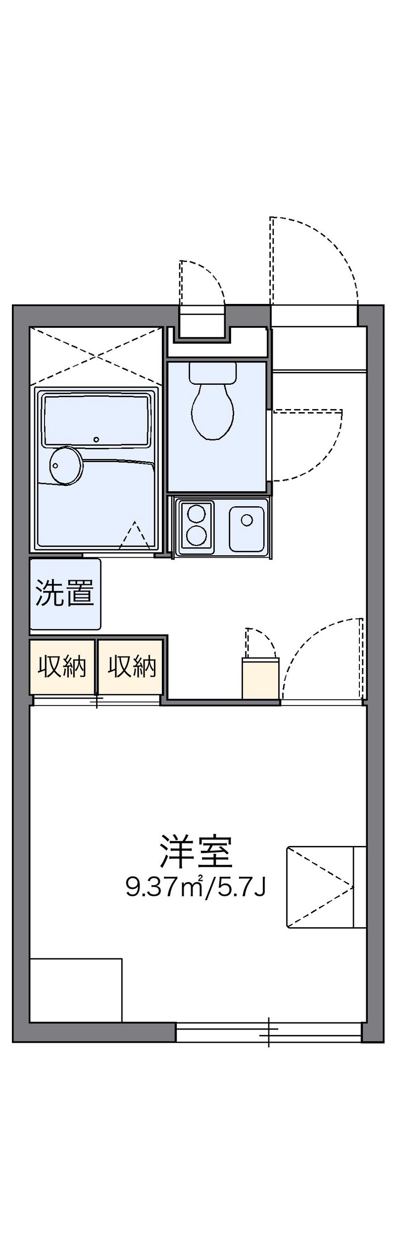 レオパレスリバストン 間取図