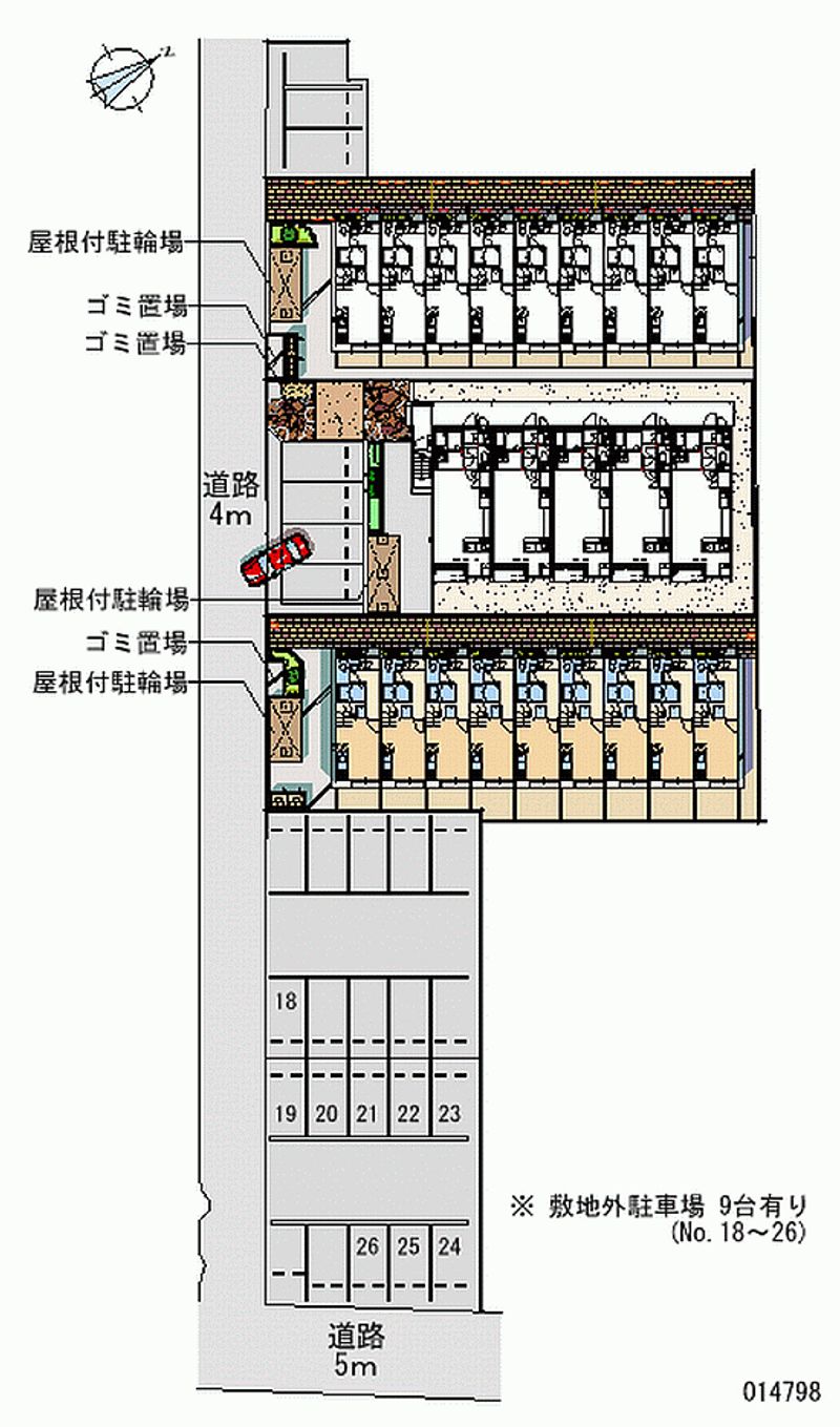 レオパレスミカドＢ 月極駐車場