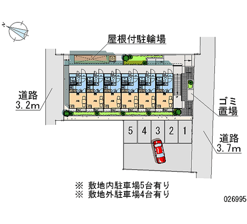 レオパレスワールドⅡ 月極駐車場