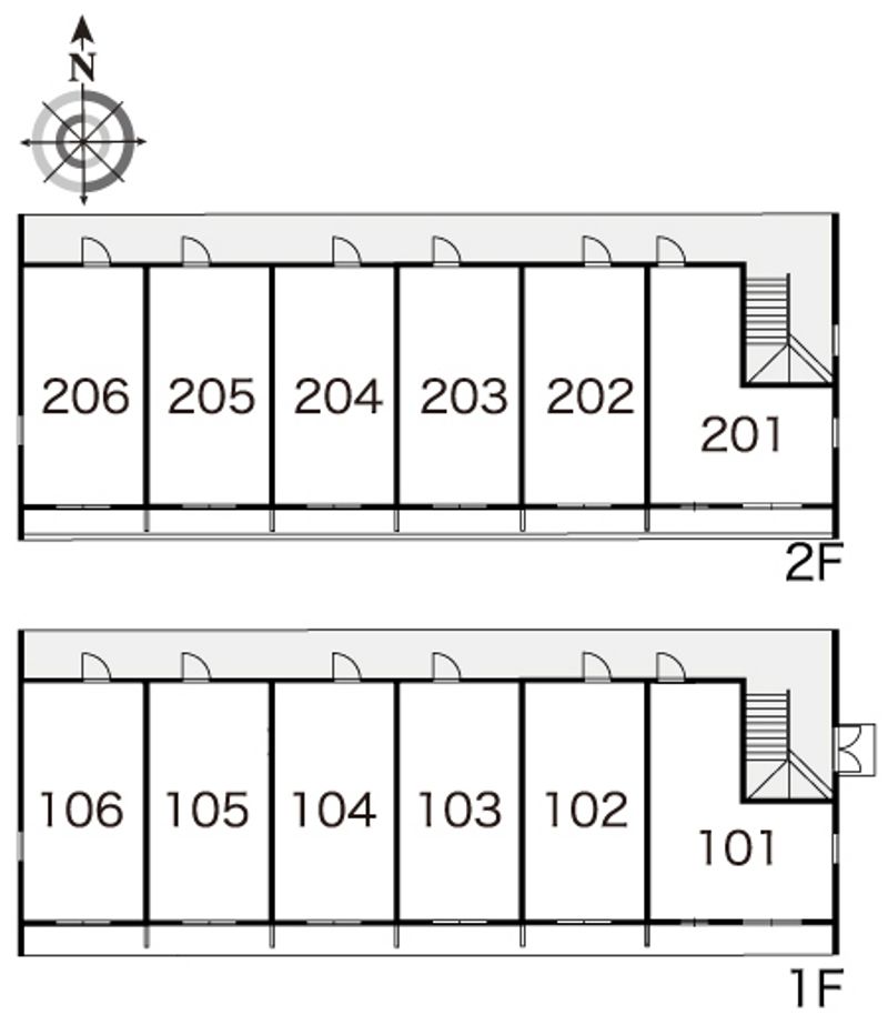 レオパレス江津 間取配置図