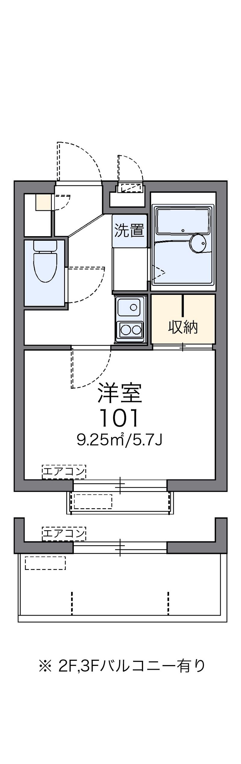 レオパレスＢＡＹＳＩＤＥ　那覇 間取図