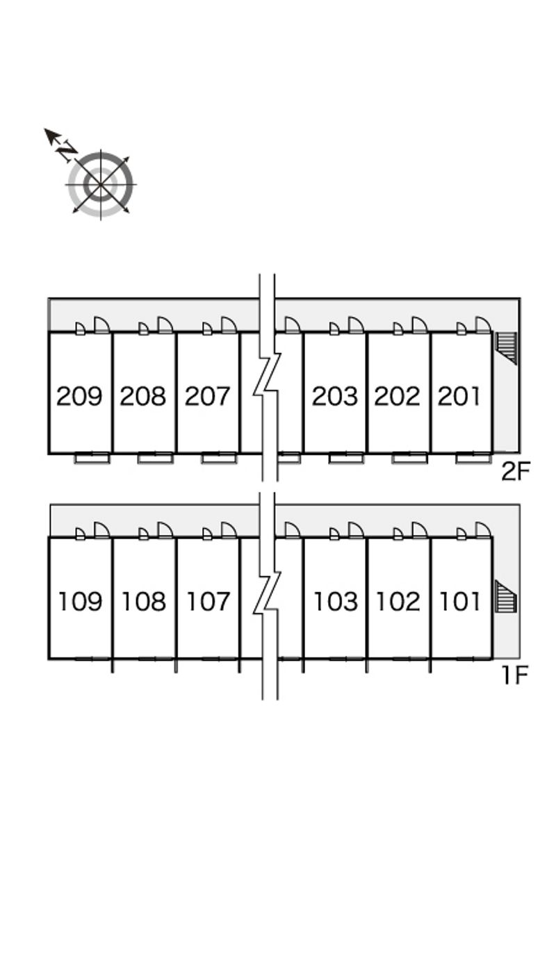 レオパレス楽来Ⅱ 間取り配置図