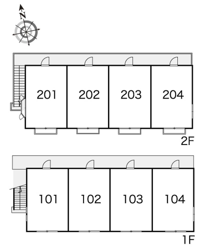レオパレス永原 間取配置図