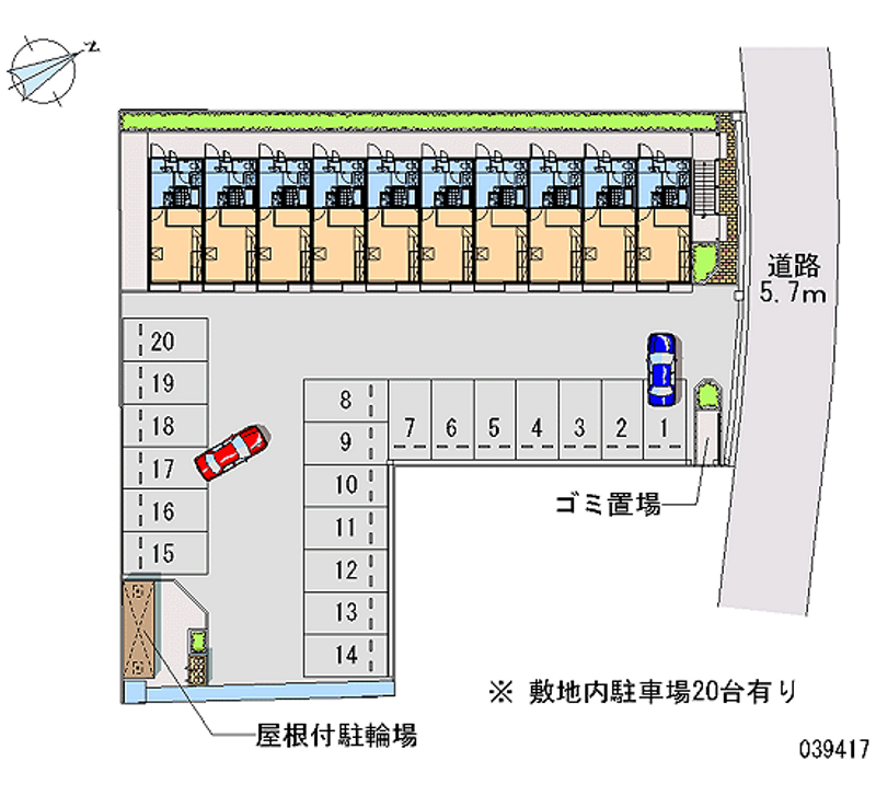 レオパレスｇｒａｃｅＭ 月極駐車場