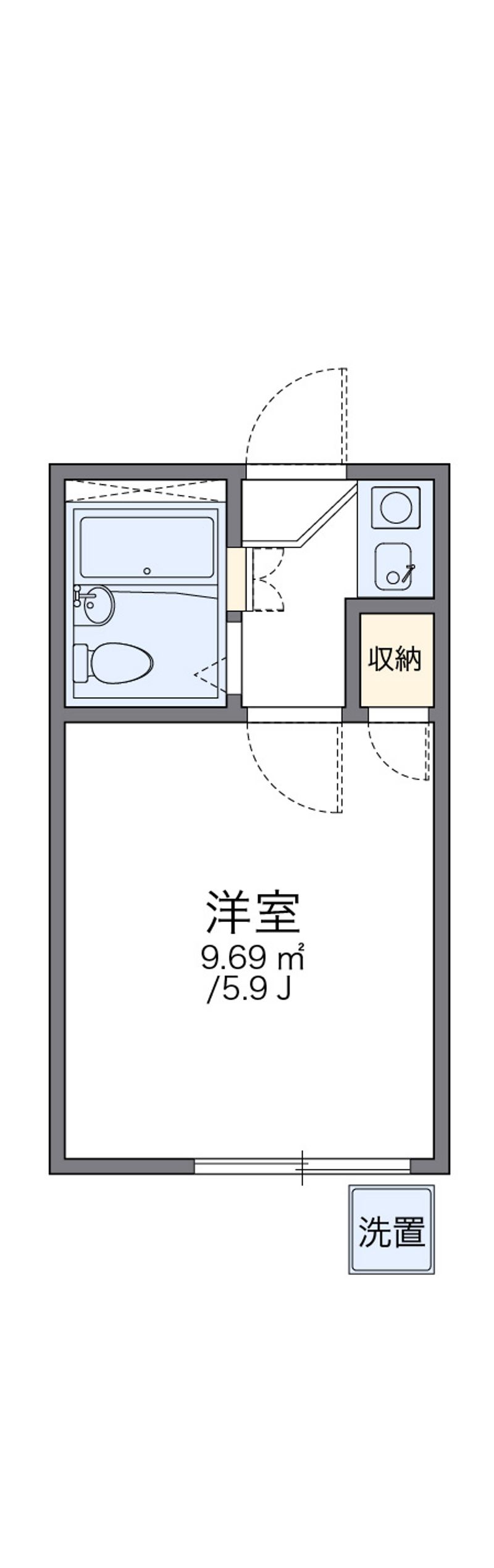 レオパレス下小田井第２ 間取図