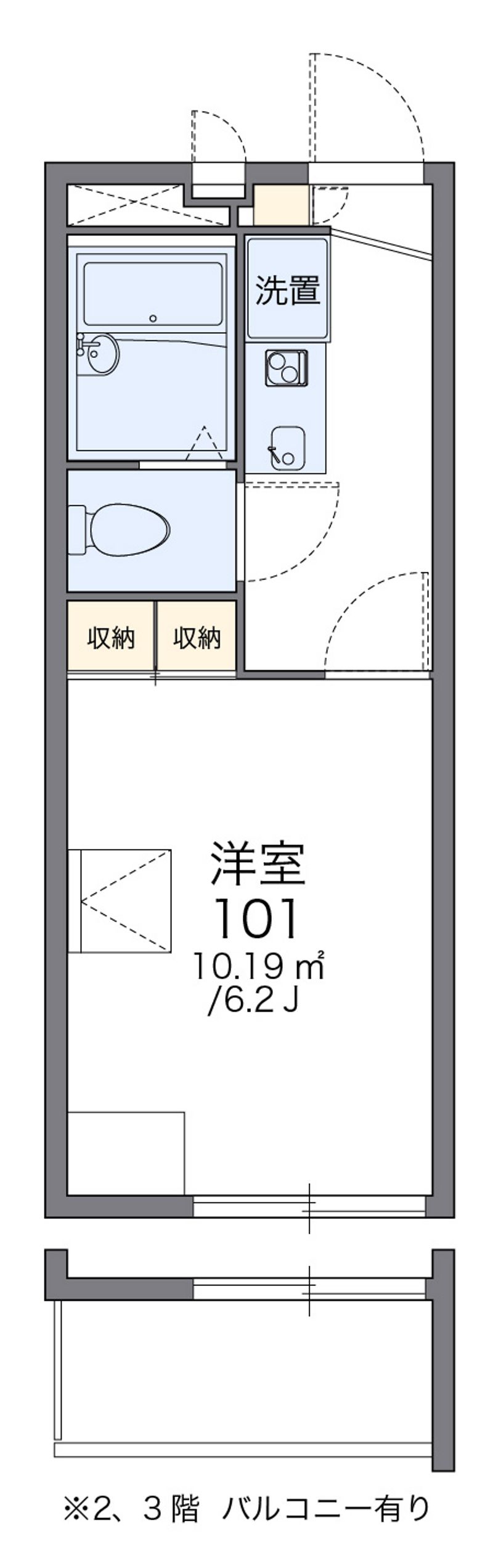 レオパレスルミエール０２ 間取図