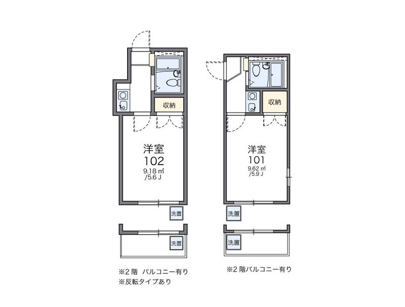 レオパレス王子公園 間取図