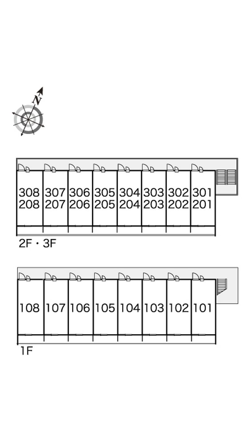 レオパレスＳＵＮＲＩＳＥⅡ 間取配置図
