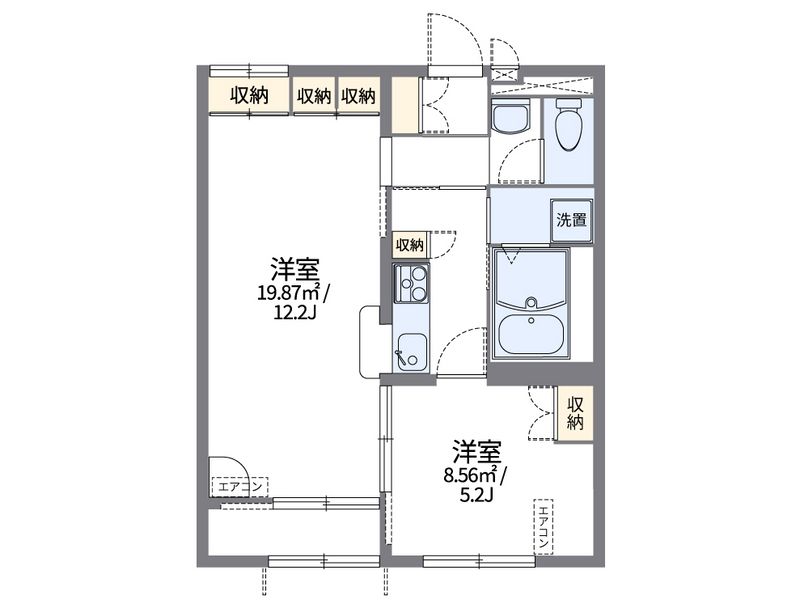 レオパレスりんごの花 間取図