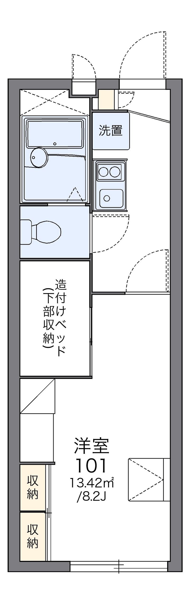 レオパレス御堀Ⅱ 間取図