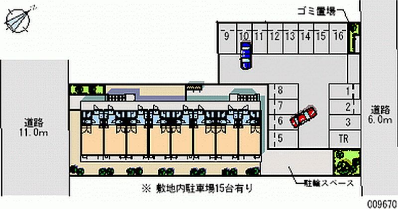 レオパレスプレステージ 月極駐車場