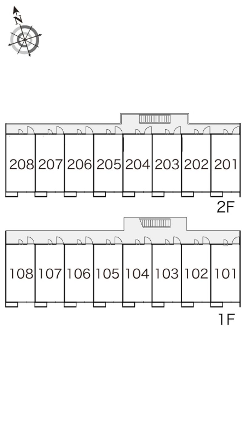 レオパレスマイルド棟高 間取配置図