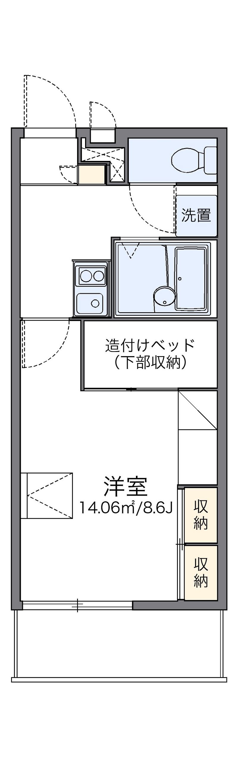 レオパレスハピネス 間取図