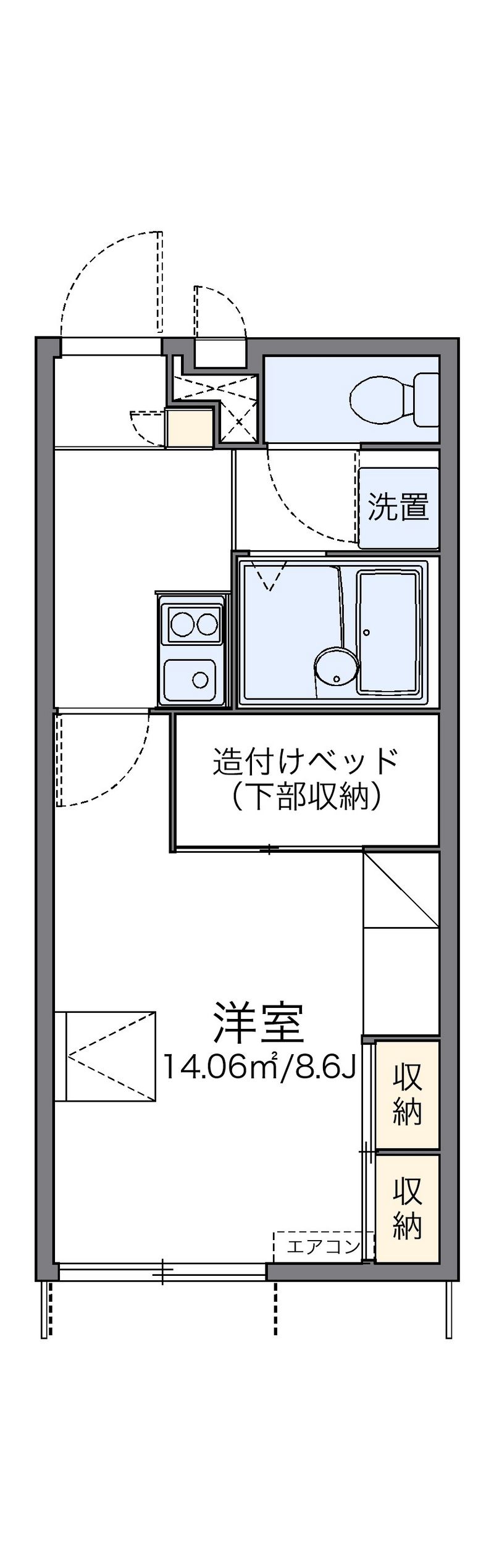 レオパレスフローラＭＫ 間取図