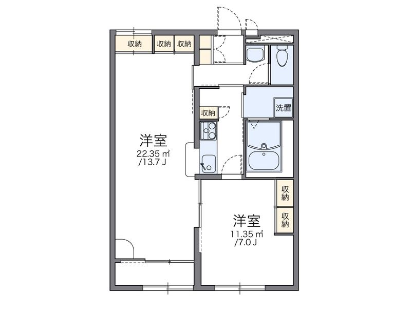 レオパレスマロンハイツ　Ⅲ 間取図