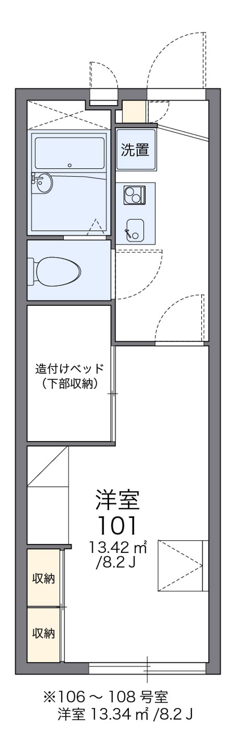 レオパレスメルベーユ 間取図