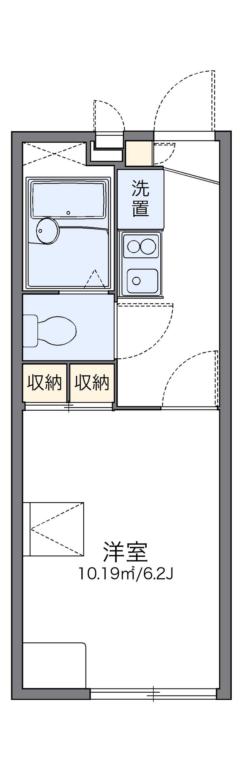 レオパレスヴィラ浜田 間取図