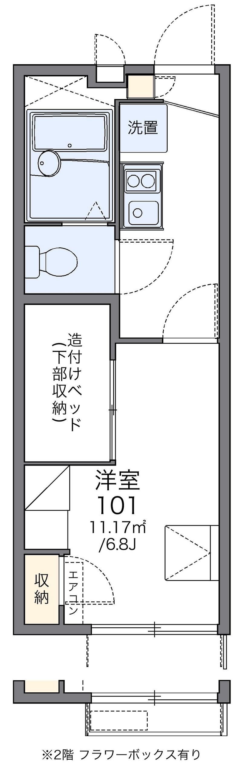 レオパレスフージー桃山 間取図