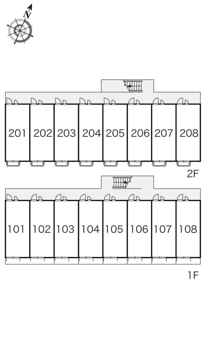 レオパレスアドリア館 間取り配置図