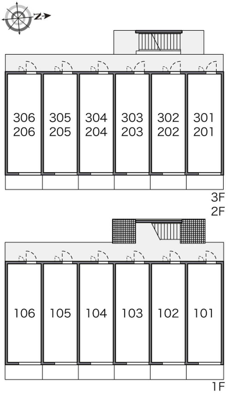 レオパレスカリス 間取配置図
