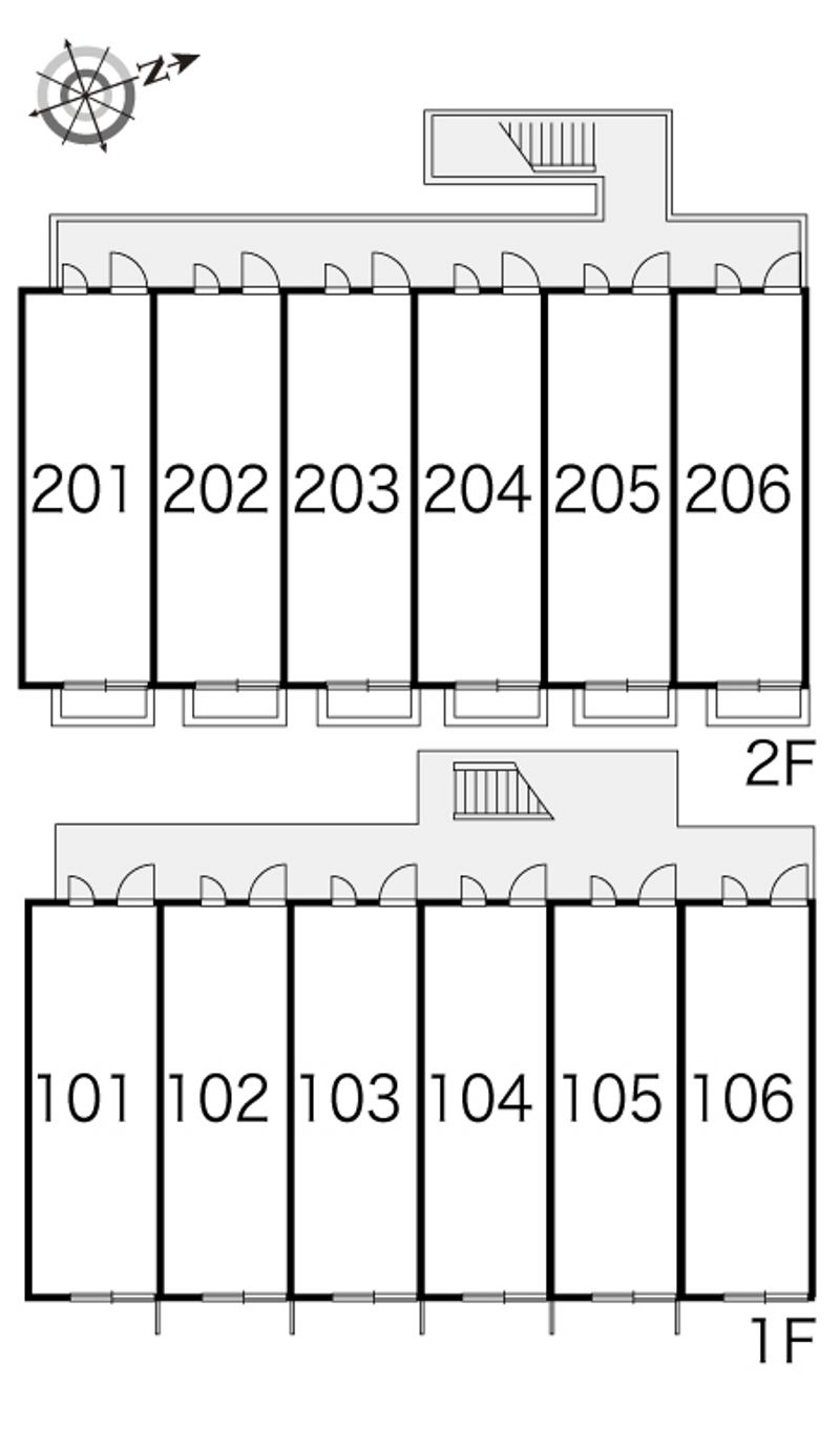 レオパレスミロワール 間取配置図