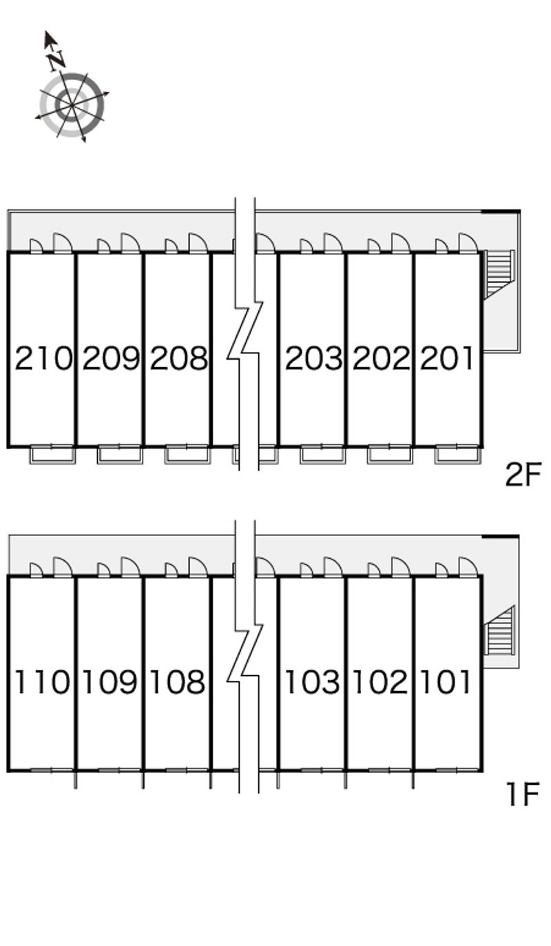 レオパレスＣＯＳＭＯＳⅡ 間取配置図