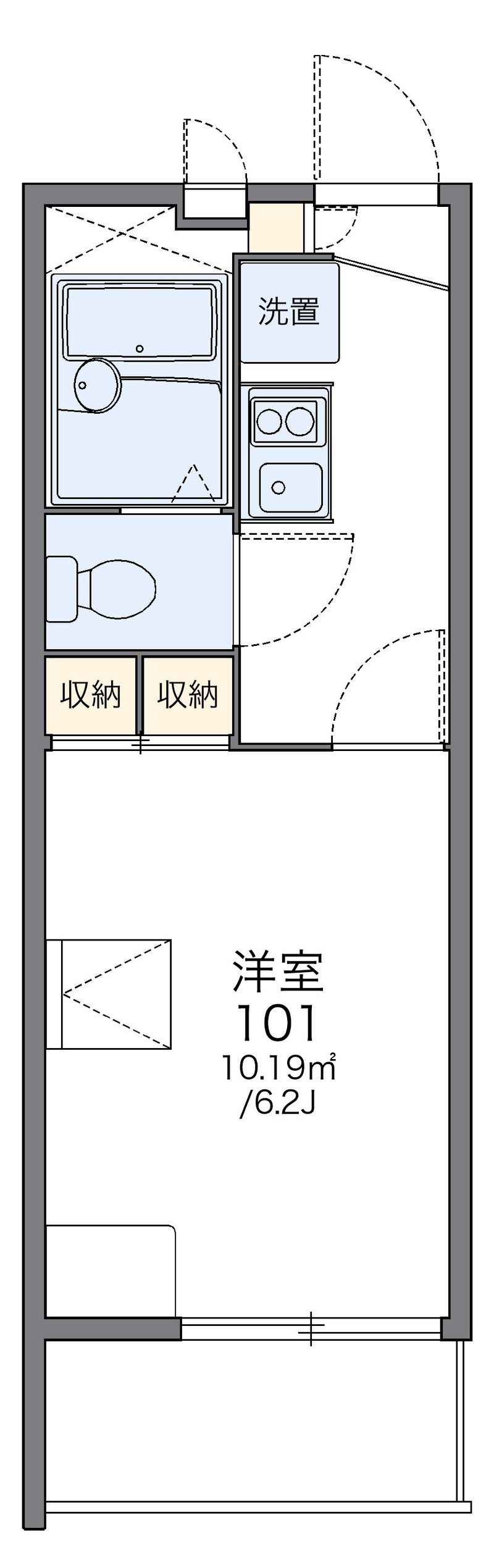 レオパレスリトルフラワーＢ 間取図