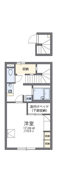 レオパレスルナ 間取り図