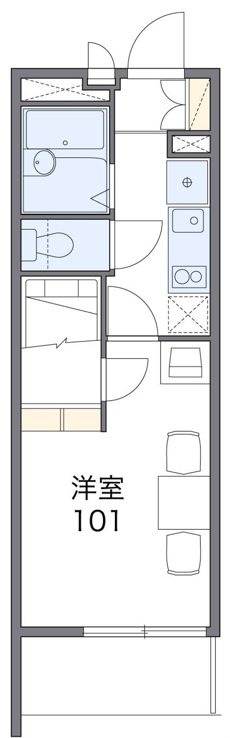 レオパレストルネード豊岡 間取図