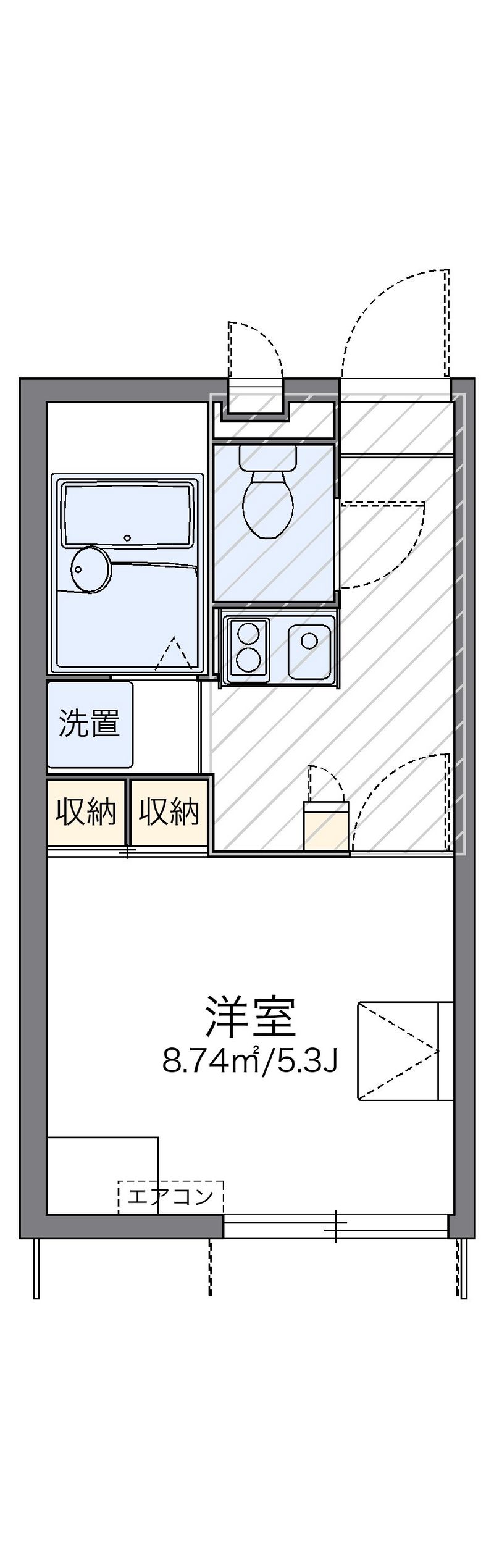 レオパレス山王 間取図