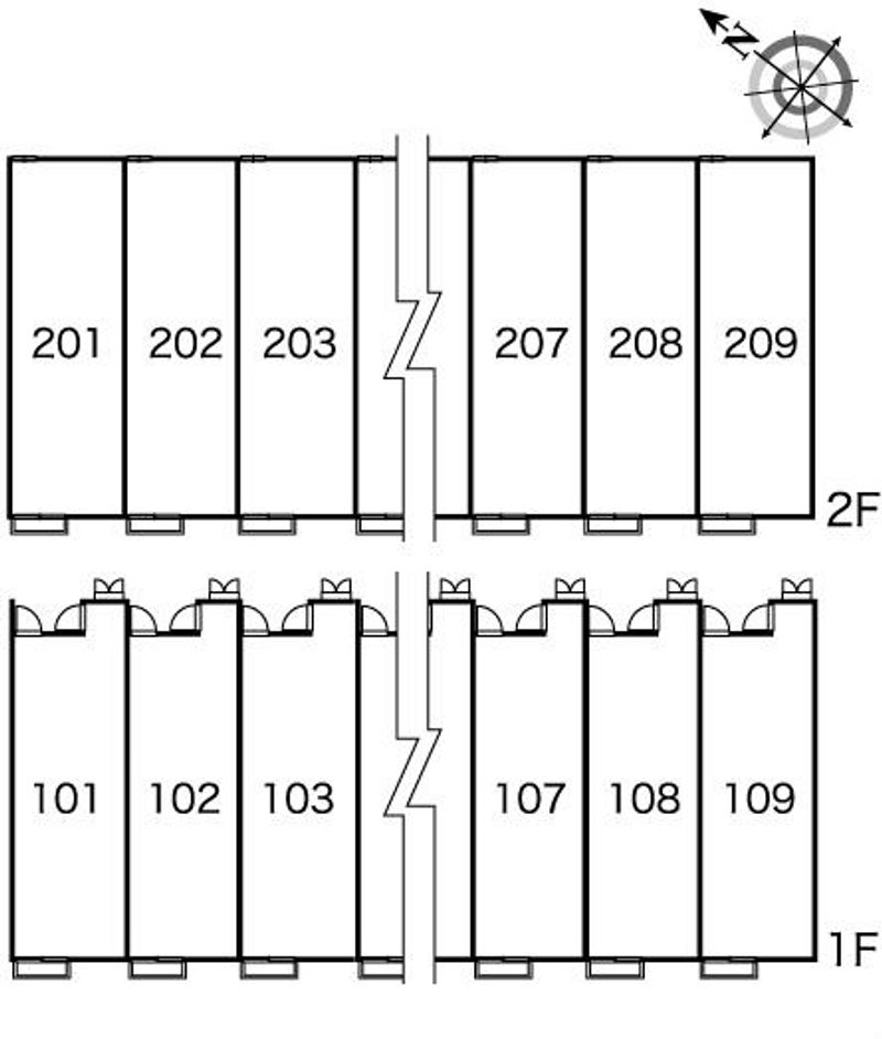 レオパレスアイリス学研台Ⅰ 間取り配置図