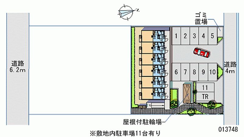 レオパレスサンテック 月極駐車場