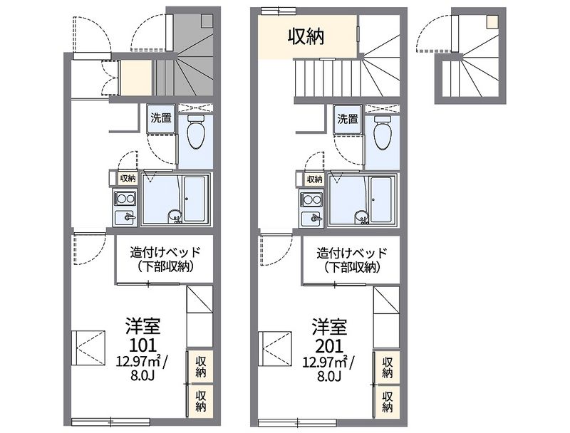 レオパレス白鷹 間取図