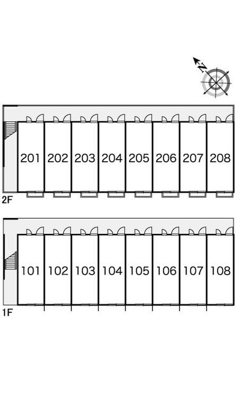 レオパレスタウンコート 間取り配置図