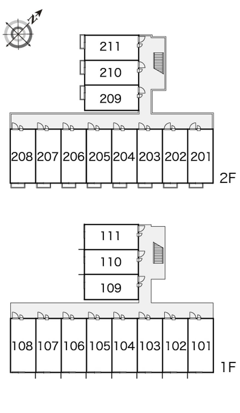レオパレスマンダリーヌⅢ 間取配置図