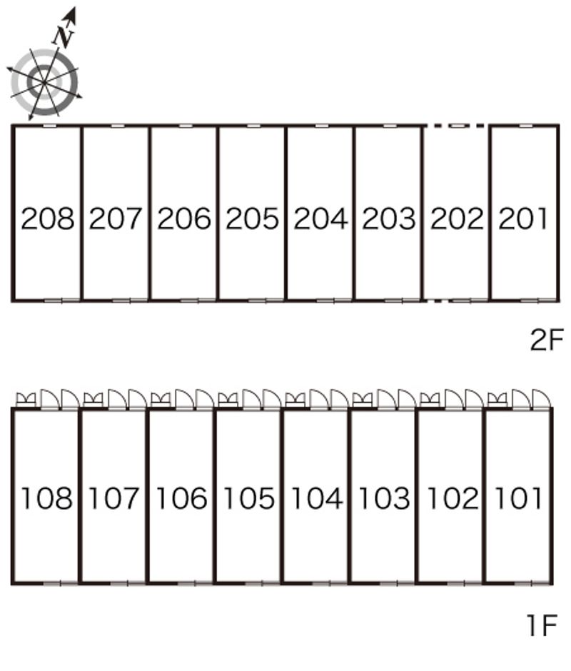 レオパレスメープル 間取配置図