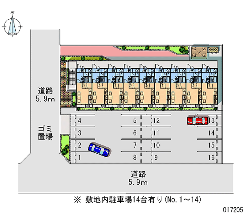 17205 Monthly parking lot