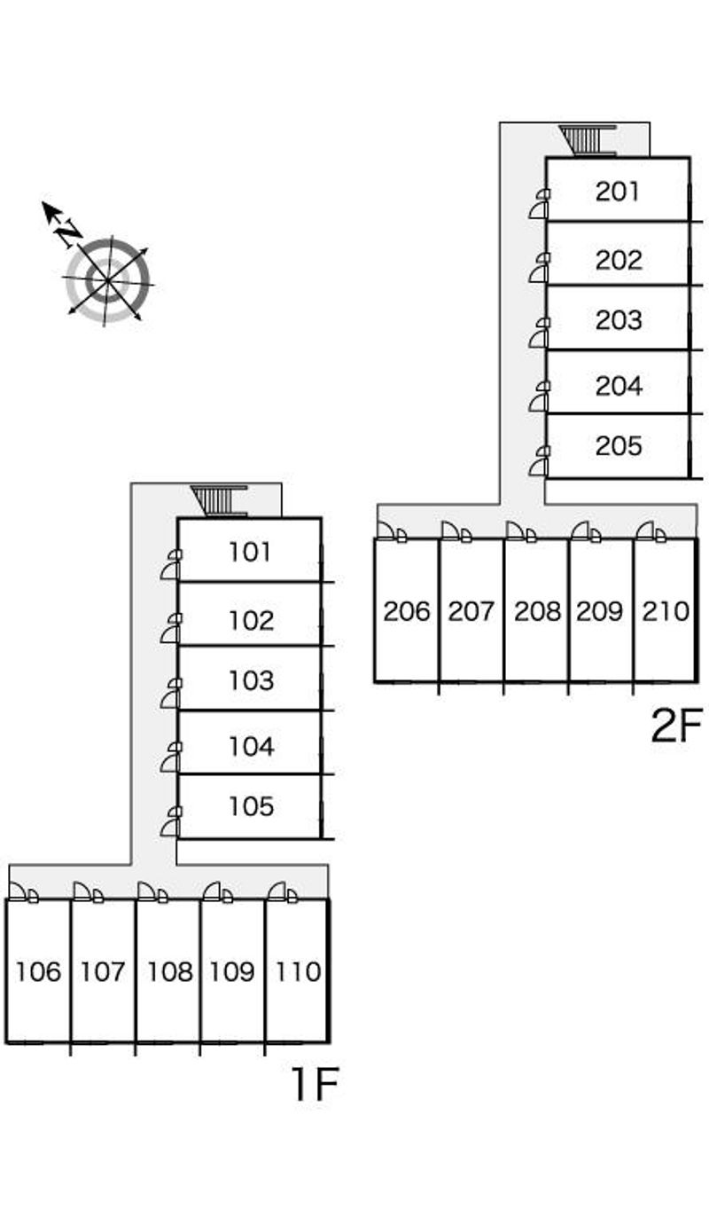 レオパレス裾花 間取配置図