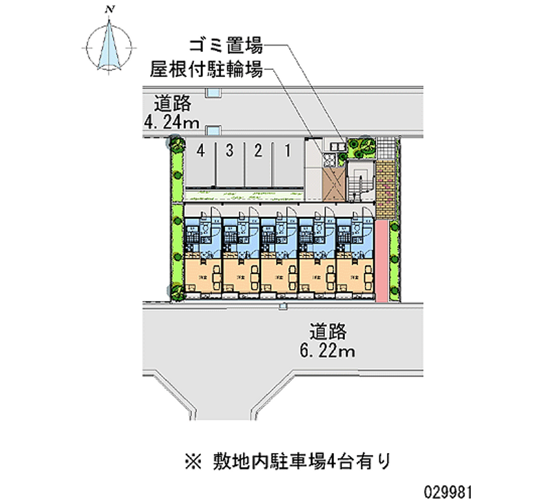 レオパレスＰａｒｋｓｉｄｅ橘 区画図
