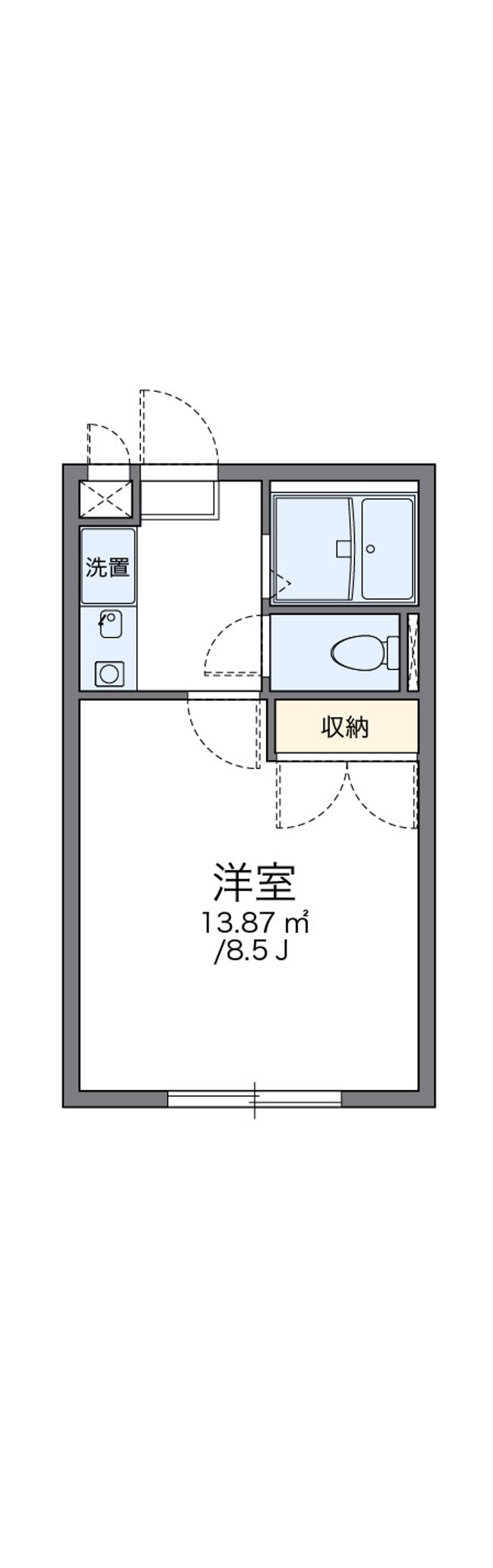 レオパレスラークスパー玉村 間取図