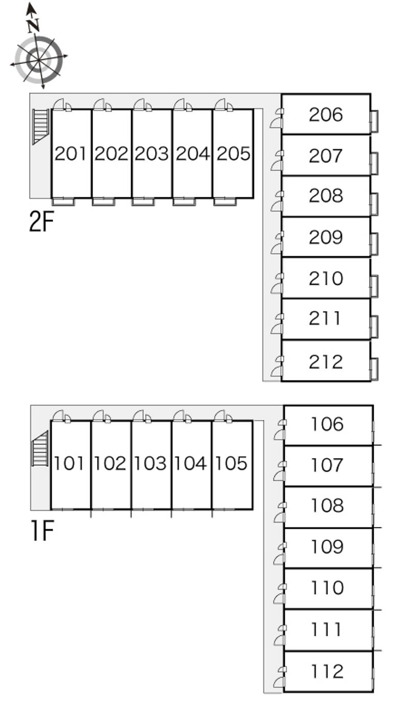 レオパレスみどり 間取配置図