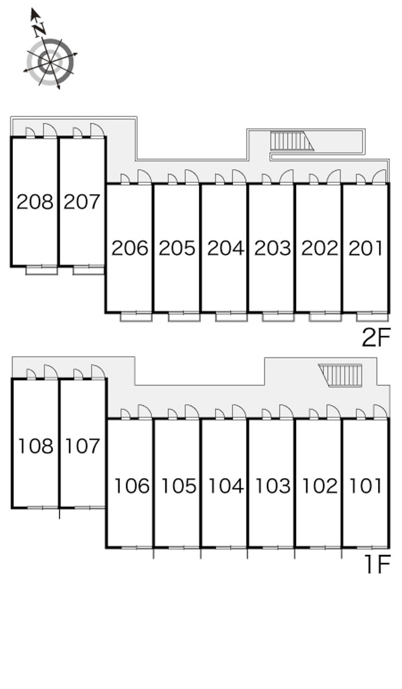 レオパレスエスト千間台 間取配置図