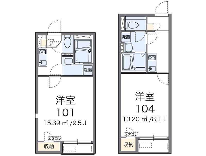 レオネクストヴィラージュ碧水Ⅱ 間取図