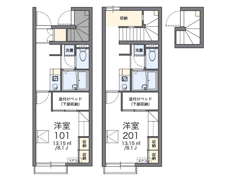 レオパレス筒井 間取図