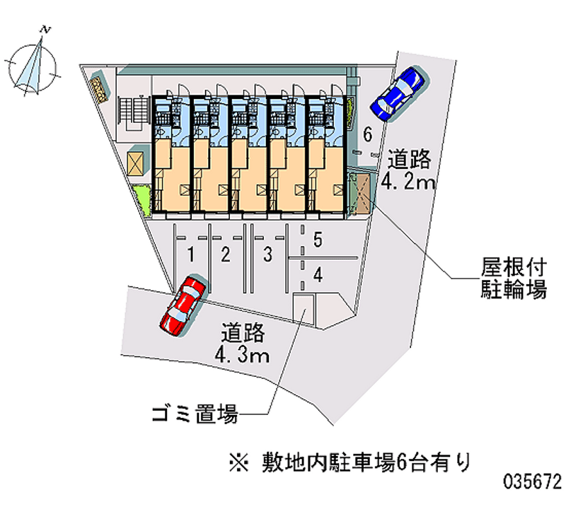 レオパレスハピ 月極駐車場