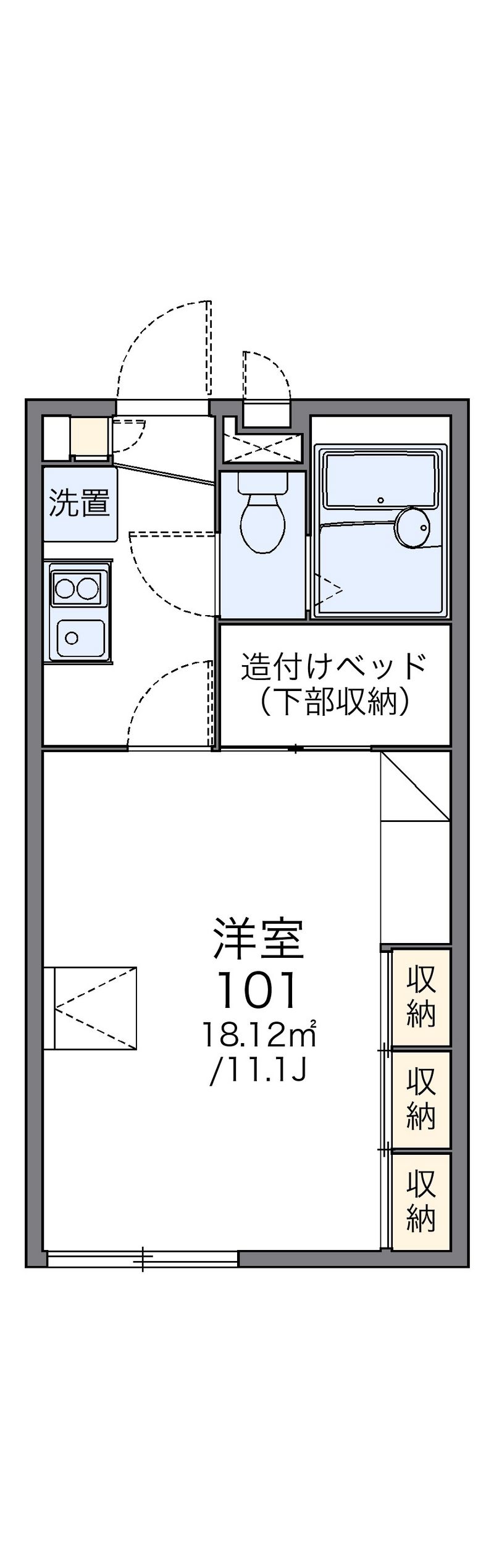 レオパレスアドミラーブル 間取図