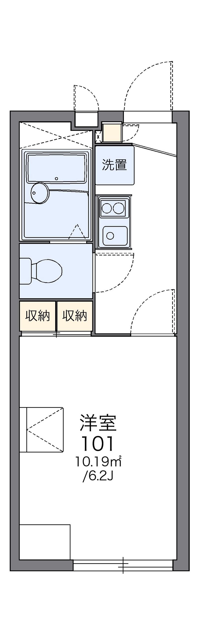 レオパレスピーチ 間取図