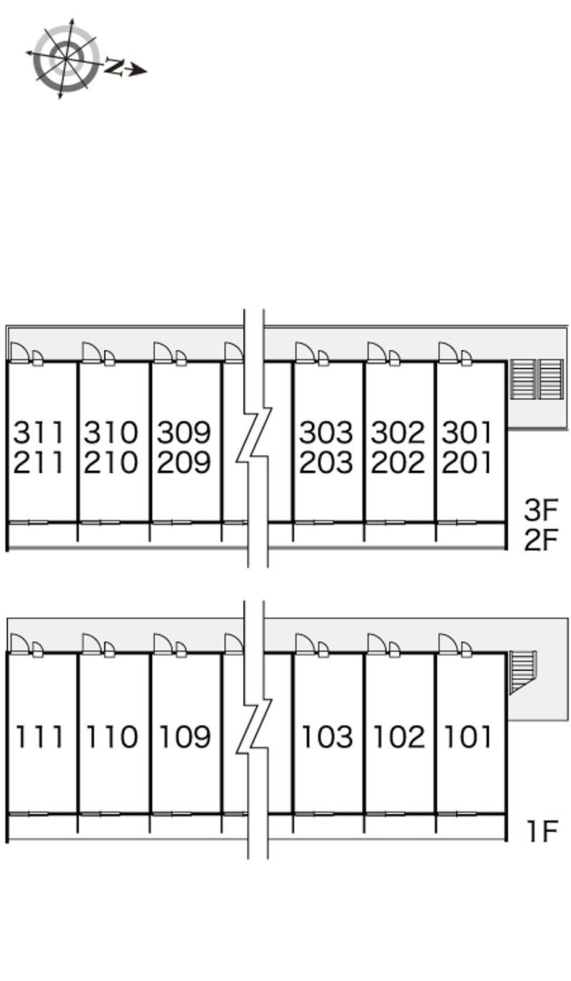 レオパレスおおまち 間取り配置図